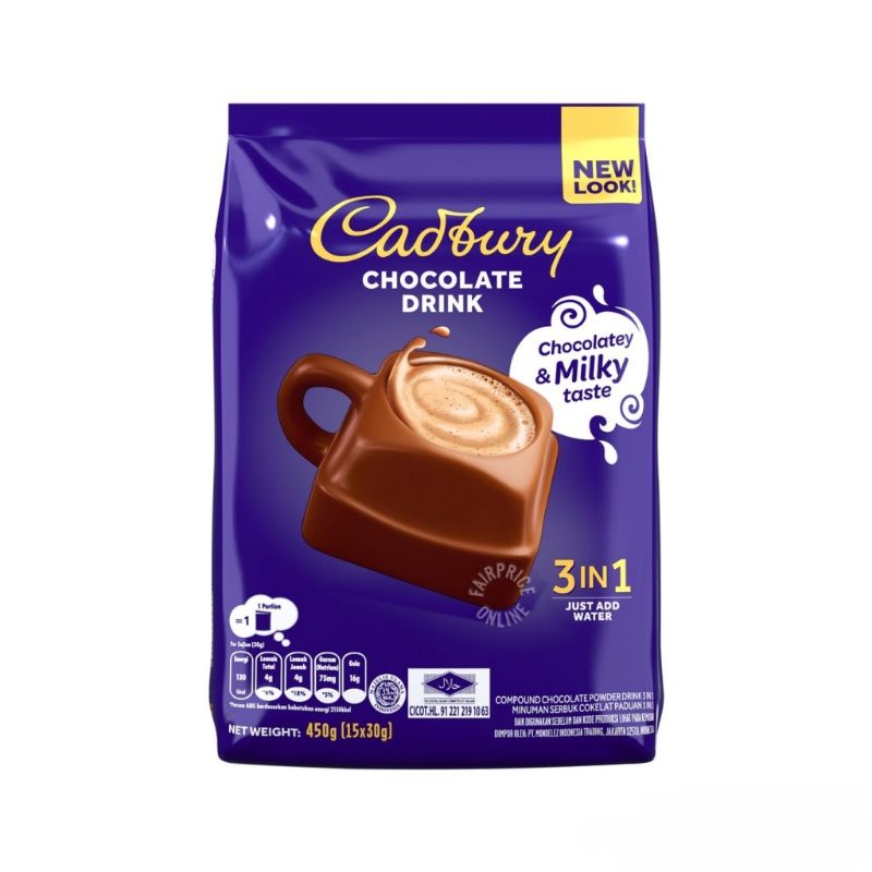 Jual CADBURY 3 in 1 Hot Chocolate Drink Malaysia (15 sachet) Shopee
