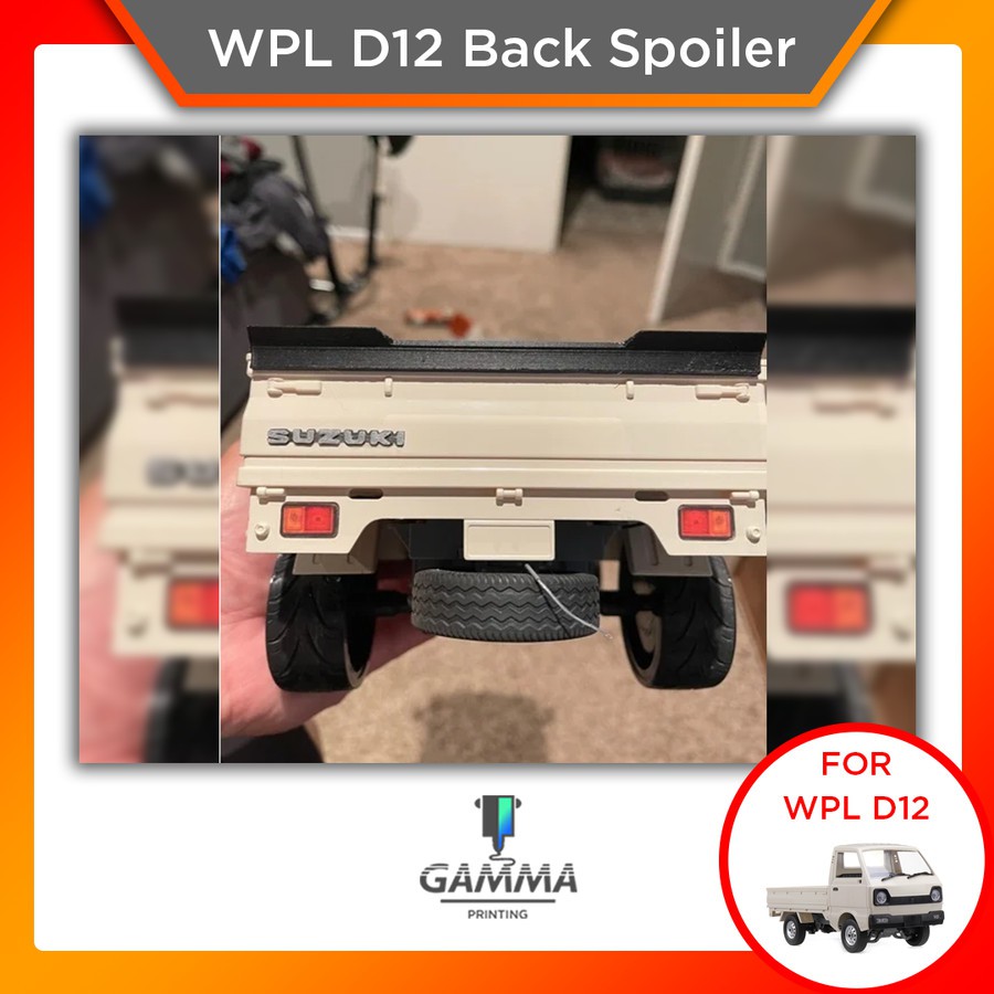 Jual WPL D12 Back Spoiler Drift Upgrade Suzuki Carry - Body Kit RC