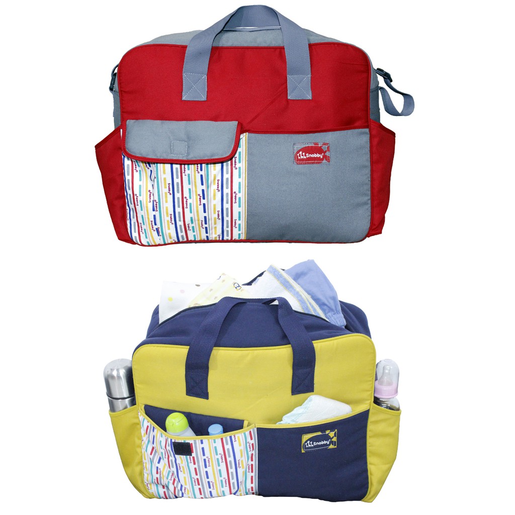 Snobby Tas Bayi Besar Double saku Line Series TPT1671