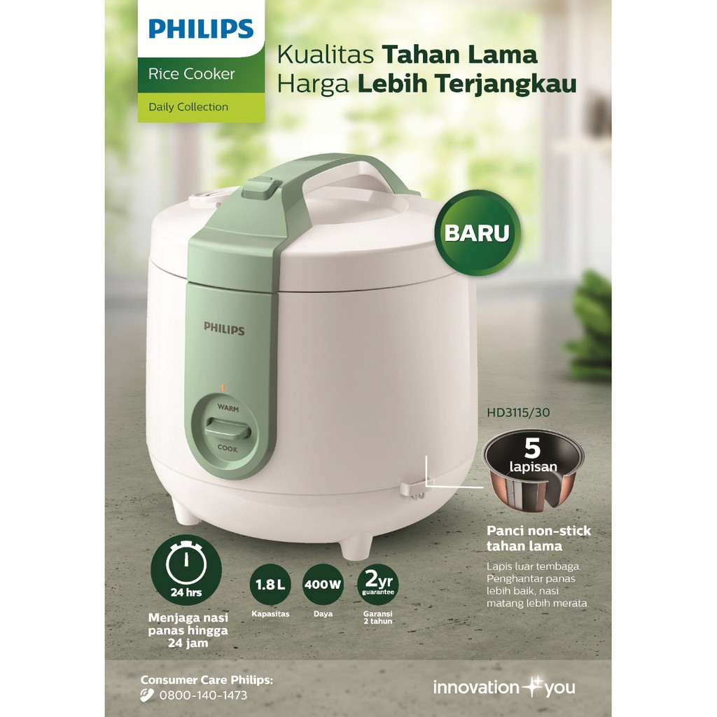Jual Magic Com Philips HD 3115 1.8Liter Rice Cooker Philips HD3115