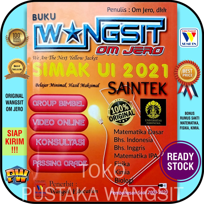 Buku Wangsit / SBMPTN 2021 / SIMAK UI SAINTEK Program IPA
