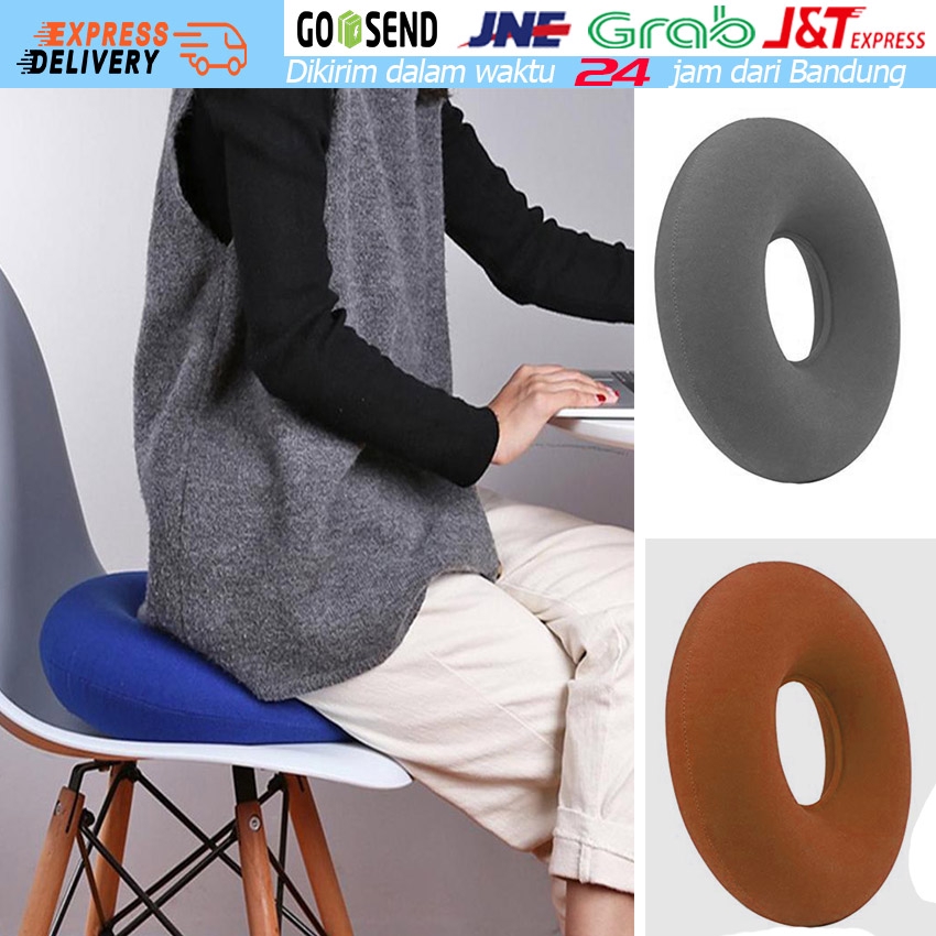 Bantalan/Alas Duduk Bentuk Donat Karet Tiup untuk Ambeien/Wasir