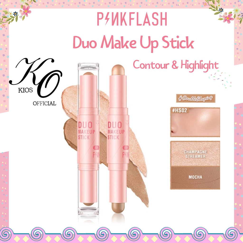 Jual Pinkflash Duo Makeup Stick Contour & Highlighter 3D Waterproof