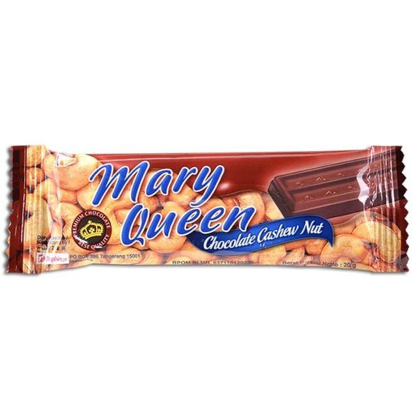 Jual Ecer Coklat Mary Queen Cashew Nut Cokelat Dengan Kacang Mede - 15Gr | Shopee Indonesia