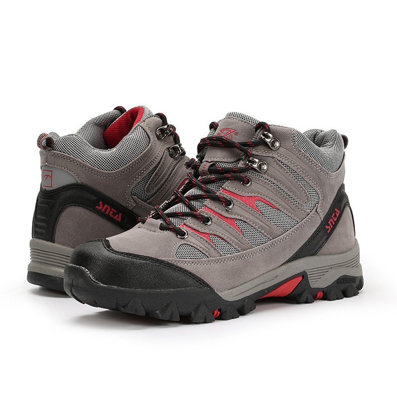 Sepatu Hiking/Gunung Outdoor Snta 475 Grey Red Shopee Indonesia