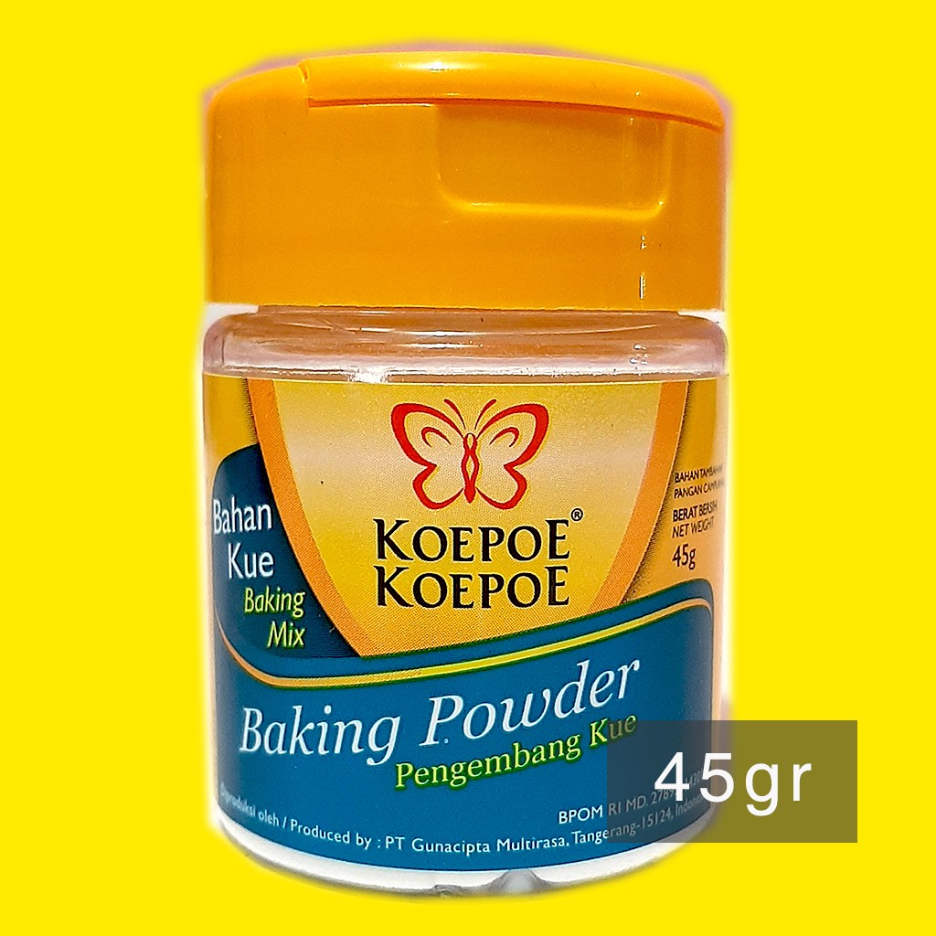 Baking Powder Koepoe Kupu 45gr Kemasan Botol No Repack Bekasi