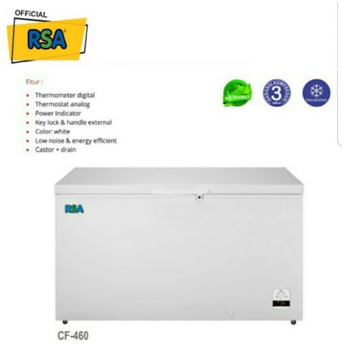 Jual CHEST FREEZER RSA CF460 420 LITER Shopee Indonesia