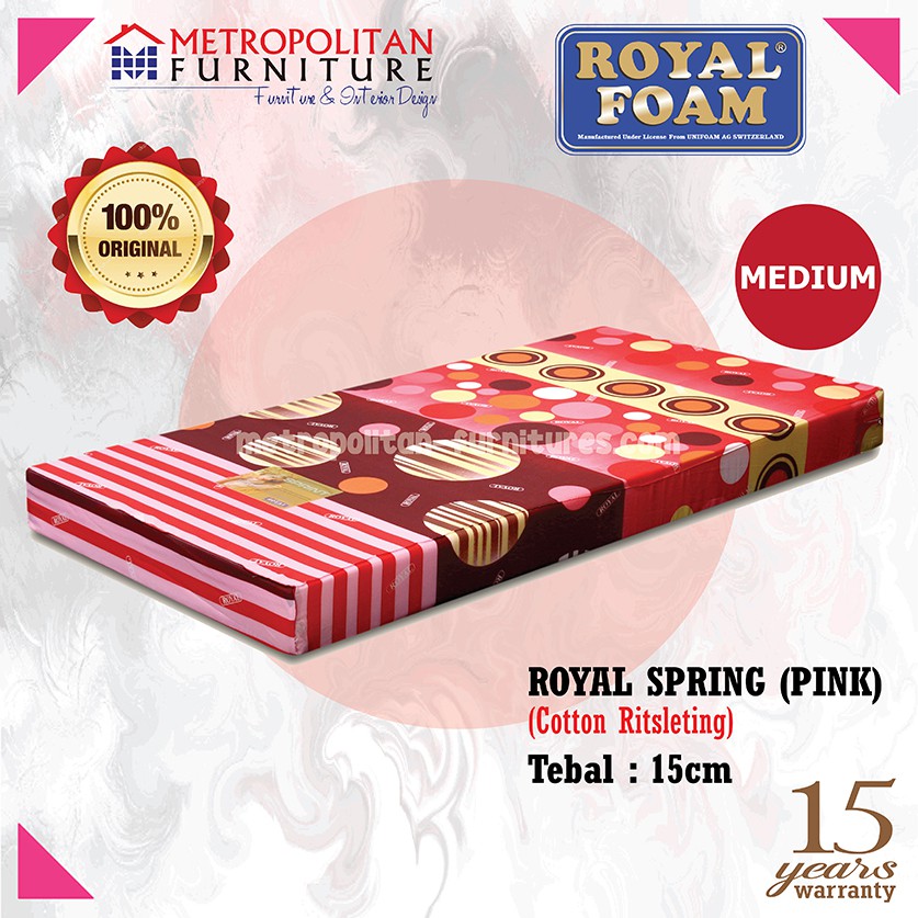 Kasur Busa Royal Foam (Royal Pink Sprint) Tebal 15cm