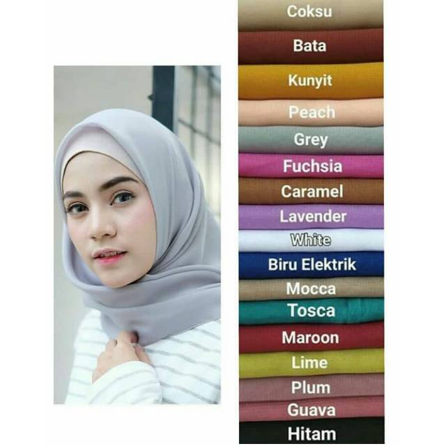 Paling Baru Kerudung Paris Warna Mocca Muda Naana Banaana