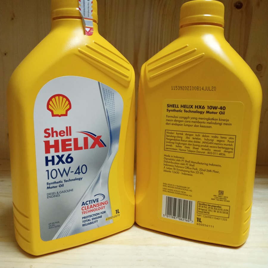 Jual OLI MOBIL SHELL HELIX HX6 10W40 1 LITER Shopee Indonesia