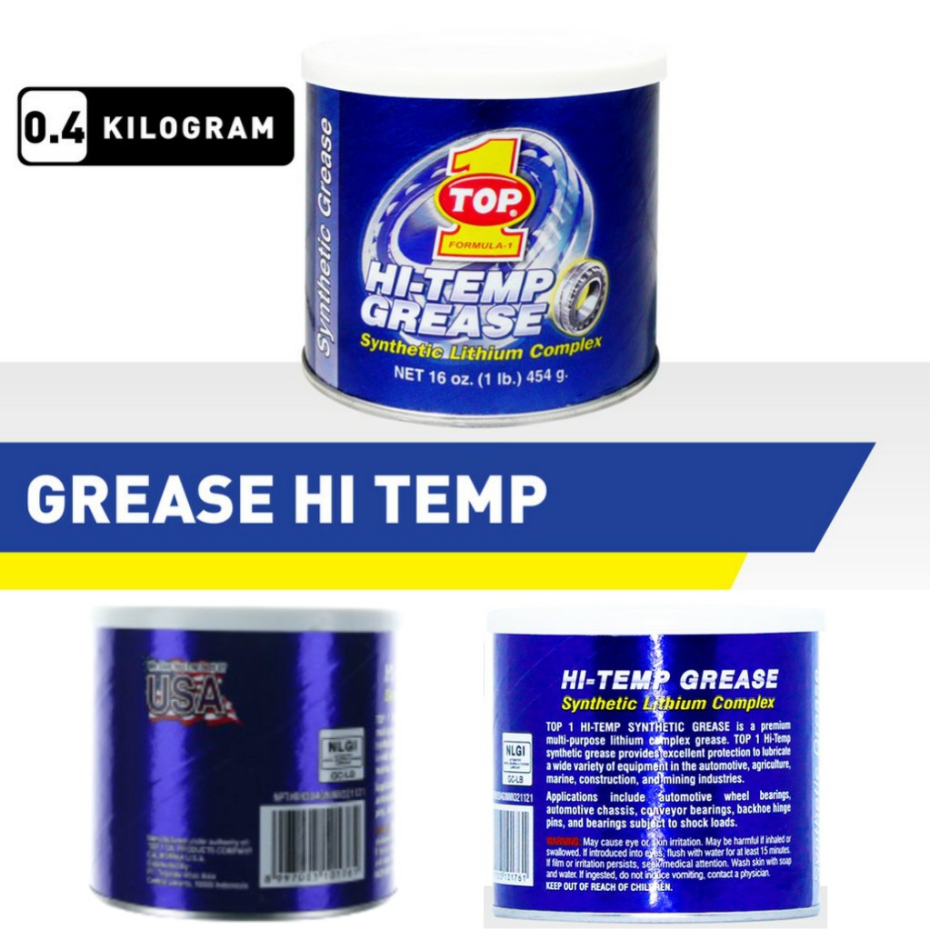 Jual Grease Hi Temp Top 1 Gemuk Paslin Top 1 Biru Pelumas Chassis Bearing Synthetic Lithium Top One | Shopee Indonesia