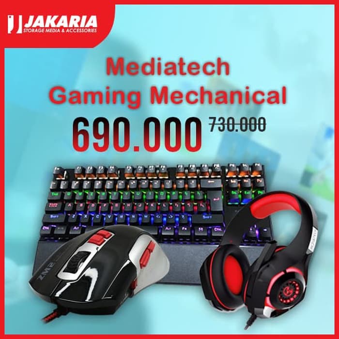 Mediatech Paket Gaming Mechanical Shopee Indonesia
