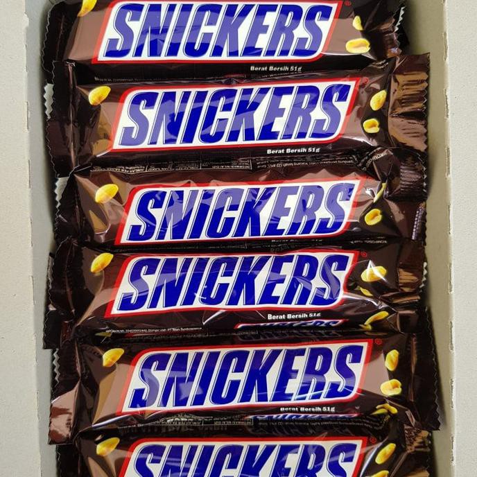 Jual (1 Box) Snickers 35G Coklat Untuk Ngemil Saat Lapar | Shopee Indonesia
