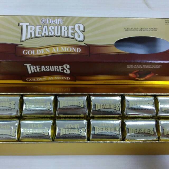 Jual Cokelat Delfi Treasures Golden Almond 216Gr | Shopee Indonesia