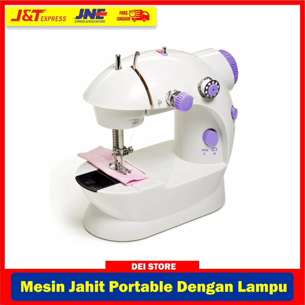 Mesin Jahit Portable Mini dengan Lampu / Alat Jahit / Sewing / Penjahit Kecil Shopee Indonesia