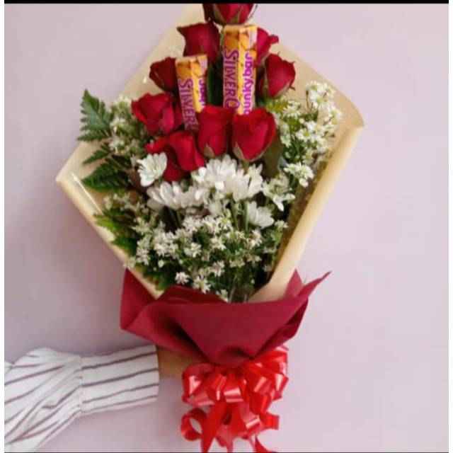 Jual Buket Bunga Mix Coklat / Buket Bunga Segar Surabaya | Shopee Indonesia