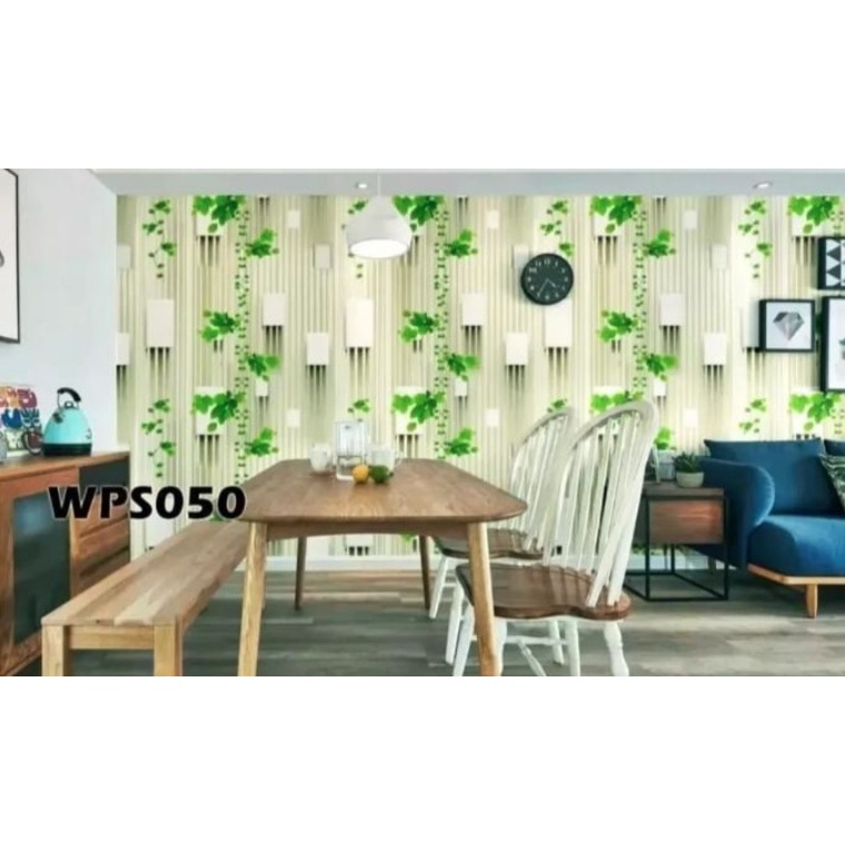 Jual Wallpaper Sticker Dinding ukuran 45 cm x 10 M Motif Daun Rambat