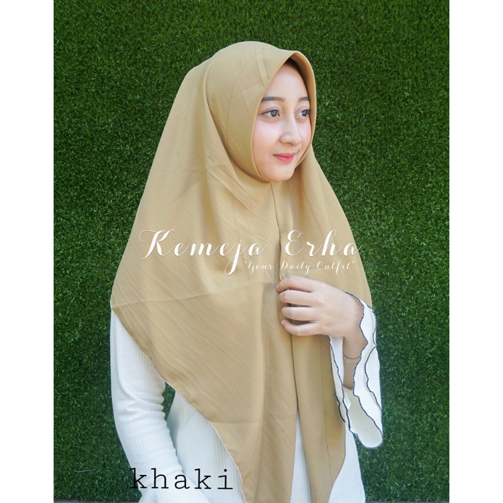 Jilbab Warna Khaki Voal Motif