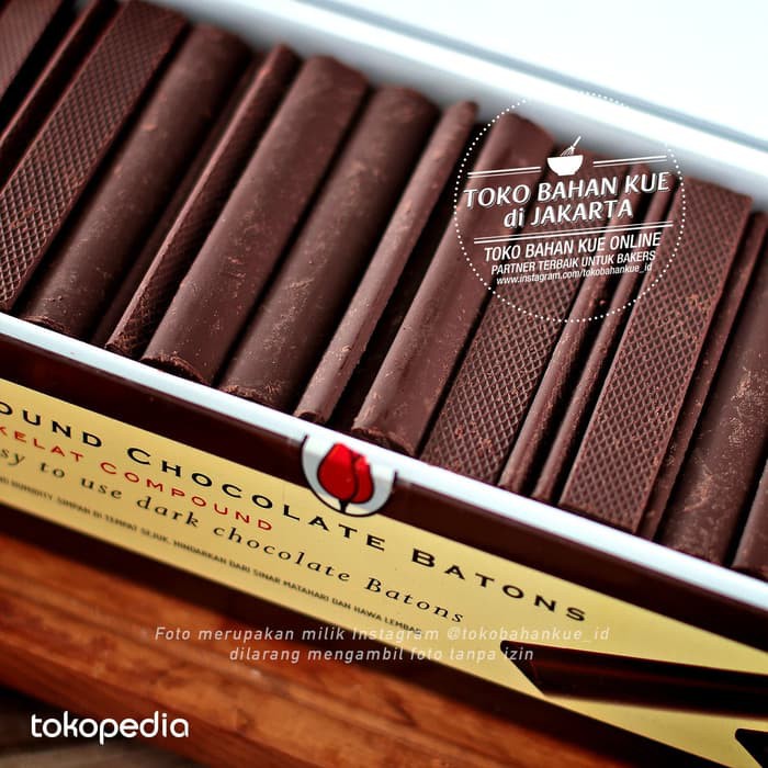 Jual Chocolate Sticks Batons Tulip Compound Sticks Stik Coklat Baton 1,5Kg | Shopee Indonesia