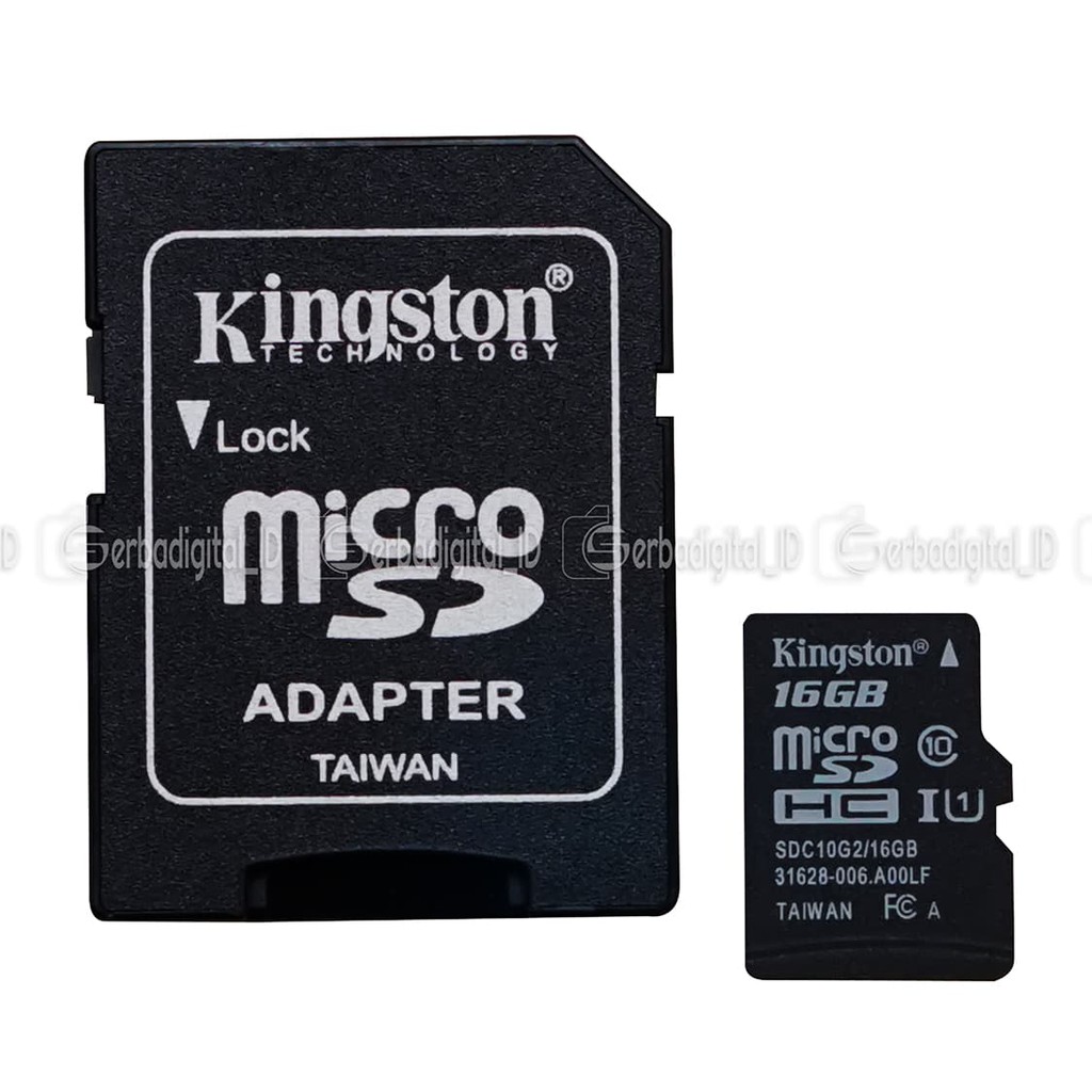Jual Kingston 16Gb Micro Sd Card 80Mb/S Class 10 Adapter Memory Original - Hitam Indonesia|Shopee Indonesia