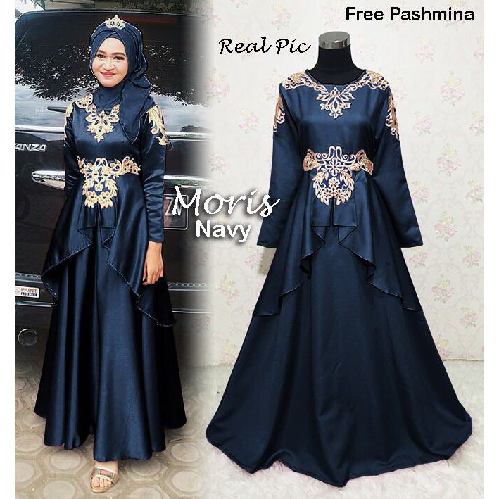 Baju Gamis Warna Navy Cocok Dengan Jilbab Warna Apa Ide Perpaduan Warna