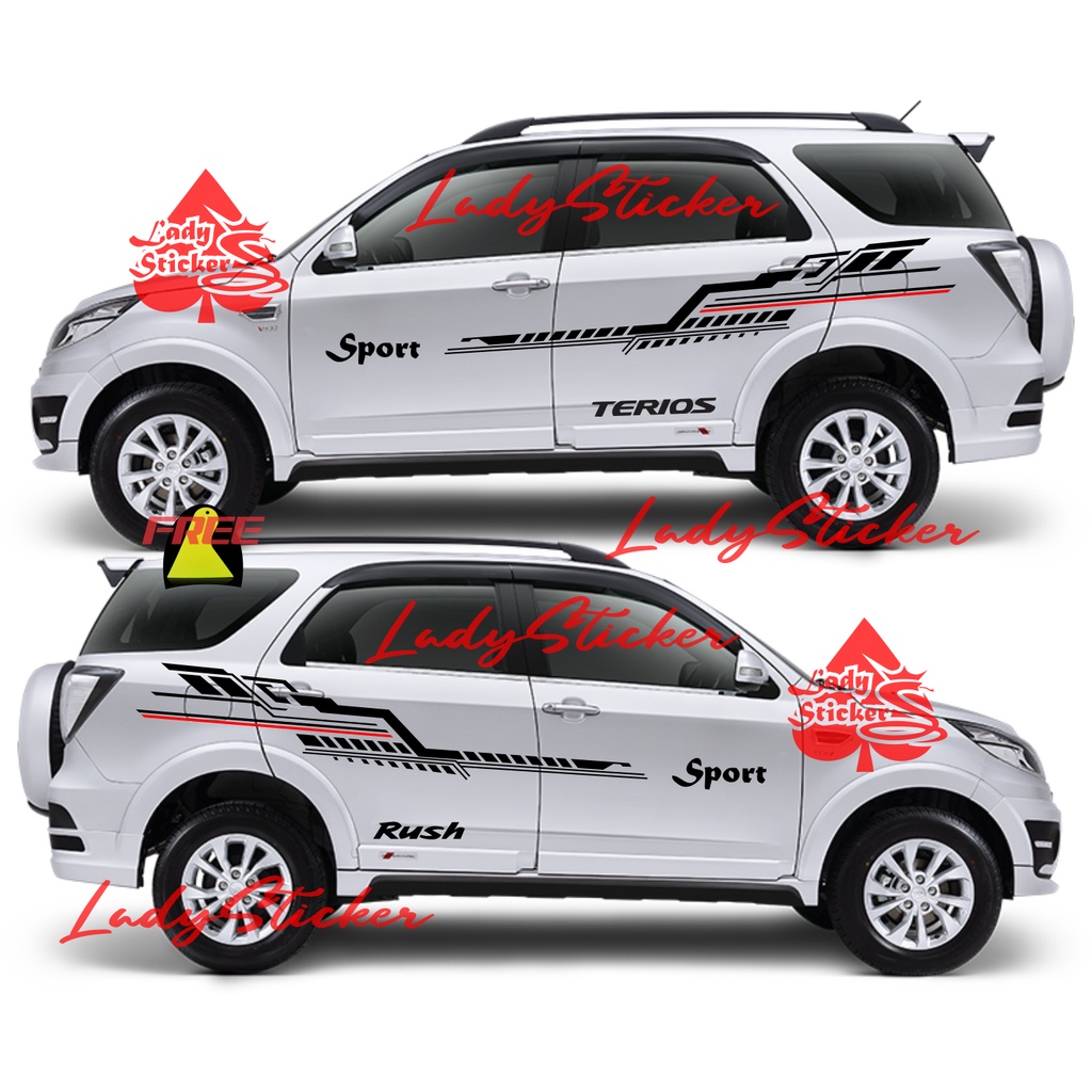 Jual Cutting sticker mobil terios rush sticker stiker mobil toyota rush