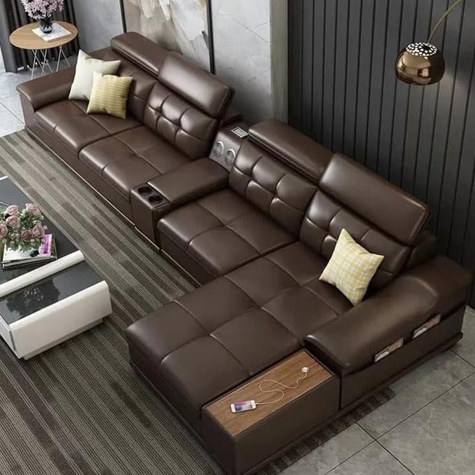 Jual Sofa Letter L Minimalis Choco/Sofa Tamu/Sofa Keluarga Cintakamarlika Shopee Indonesia