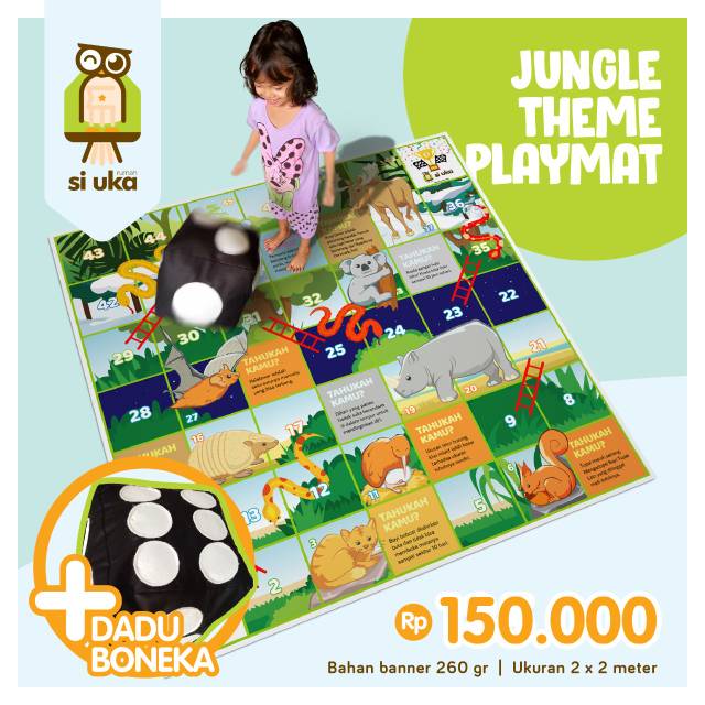Jual Playmat Jumbo Si Uka Ular Tangga tema Jungle Shopee Indonesia