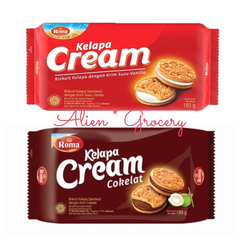 Jual Roma Biskuit Kelapa Cream Coklat Cokelat 180Gr 189Gr | Shopee Indonesia