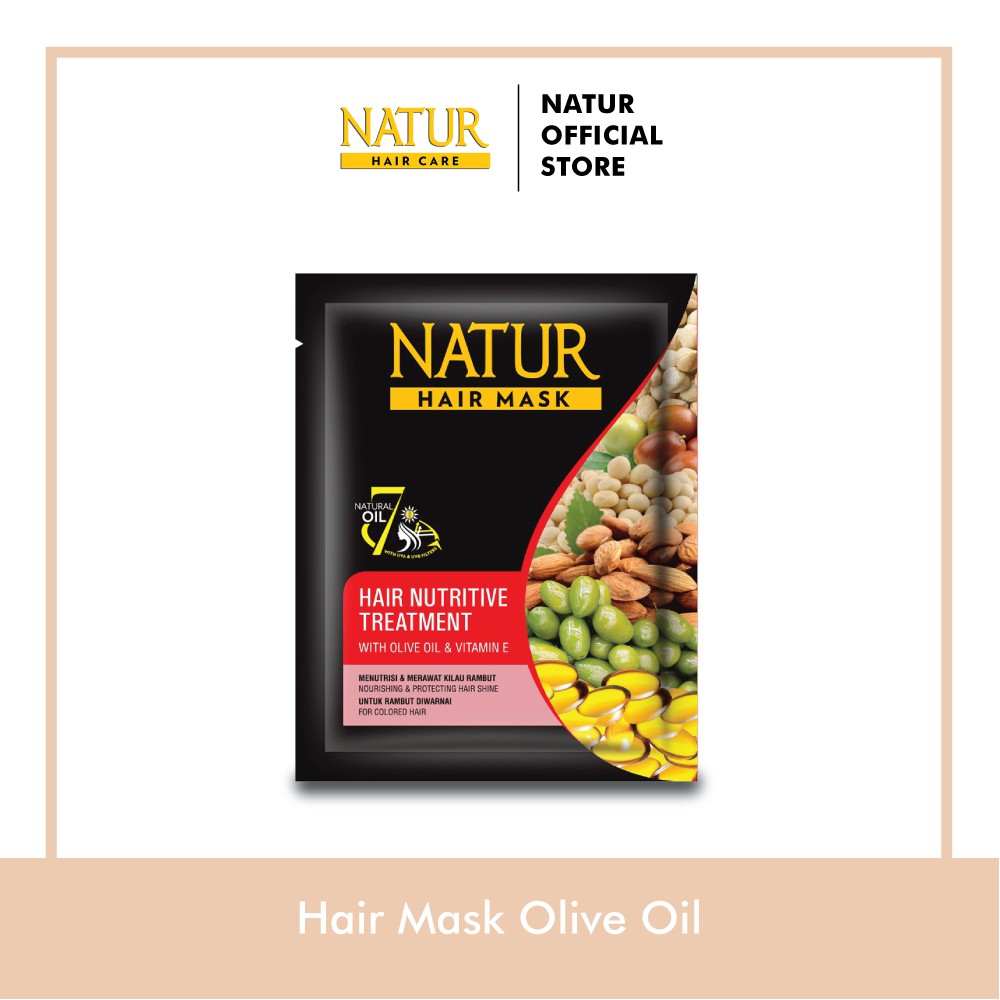 Jual Natur Hair Mask Olive Oil & Vitamin E Masker Nutrisi Rambut