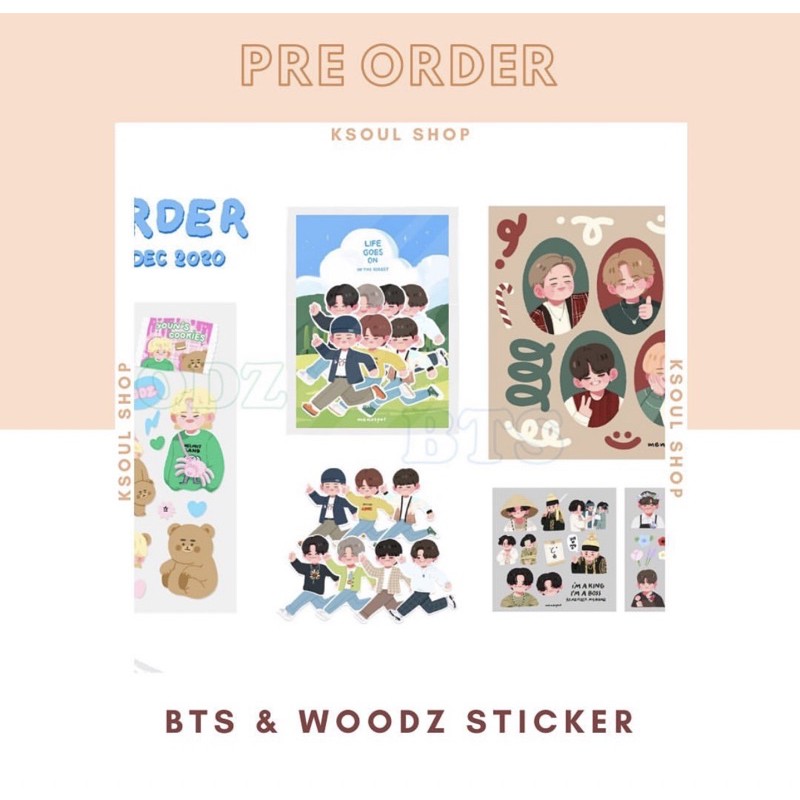 Jual BTS & Woodz Sticker Shopee Indonesia