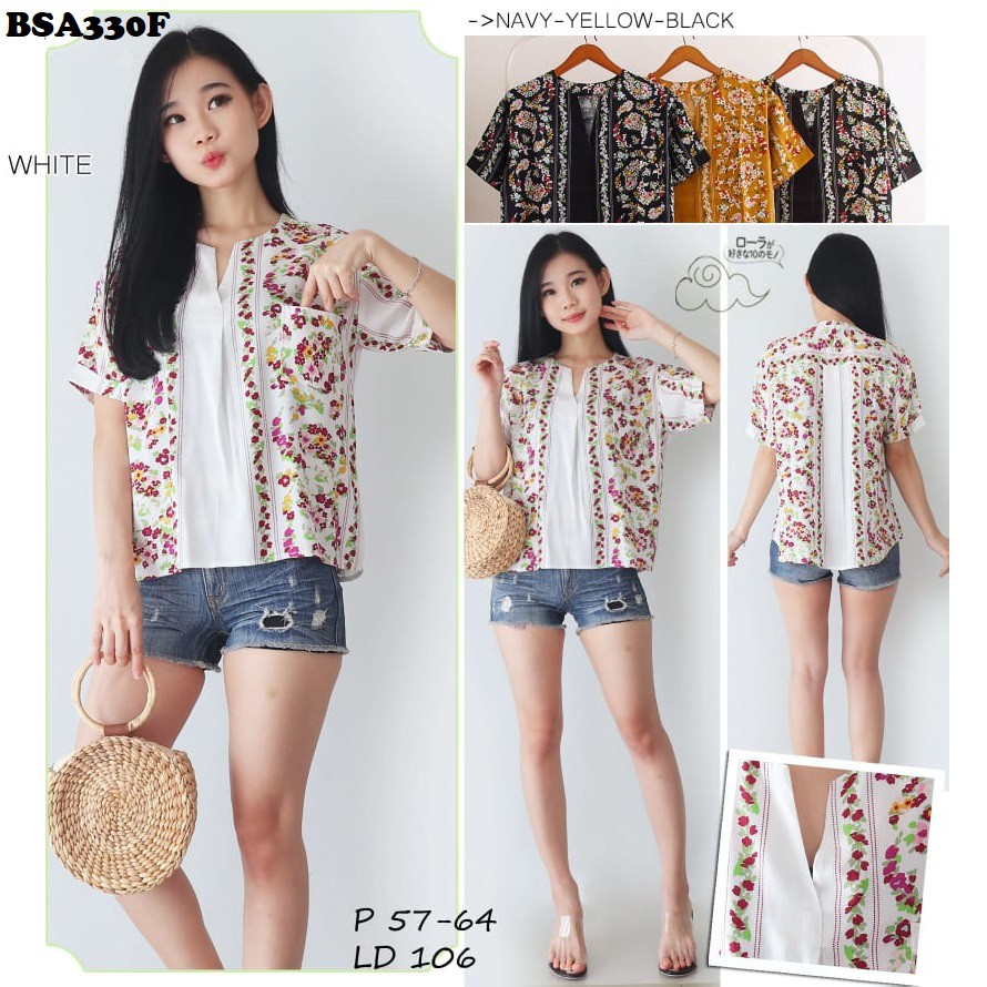 Blouse Batik Wanita BSA330F Shopee Indonesia