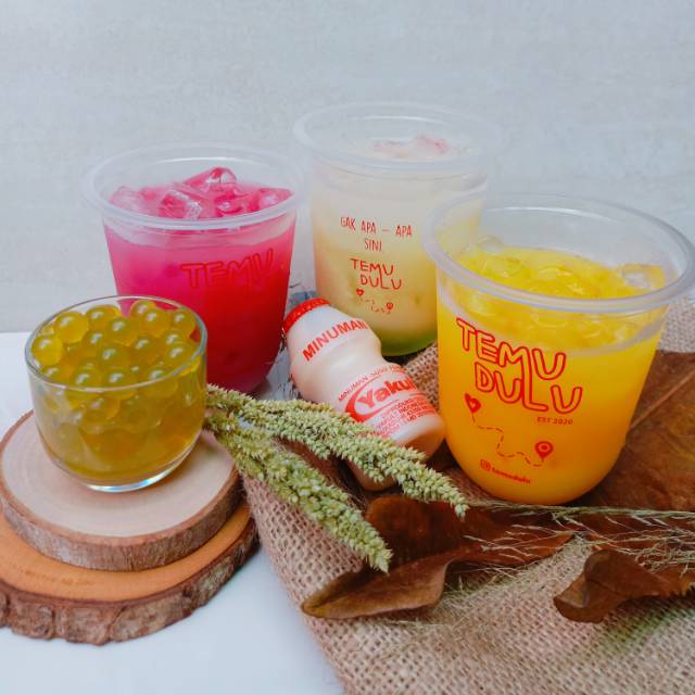 Lychee leci yakult mango yakult grape yakult with popping boba Shopee