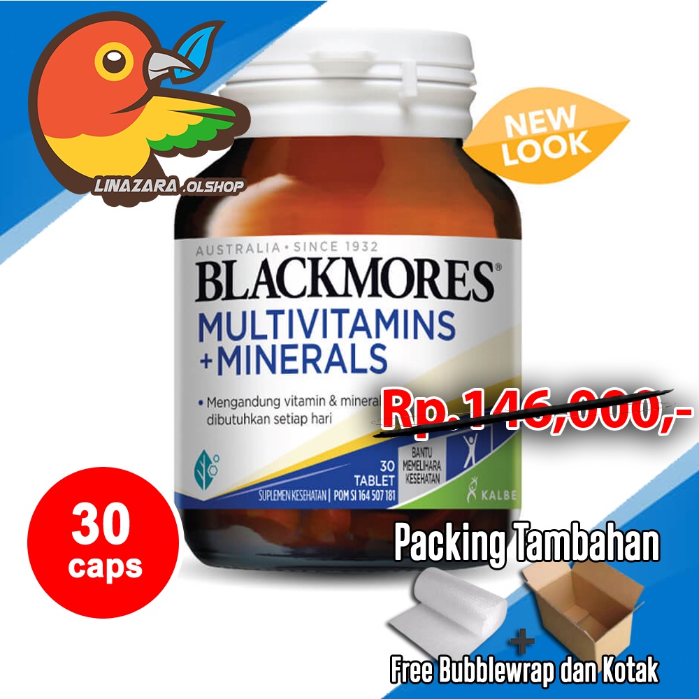 Jual Blackmores Multivitamins + Minerals (30) Kaya akan vitamin dan