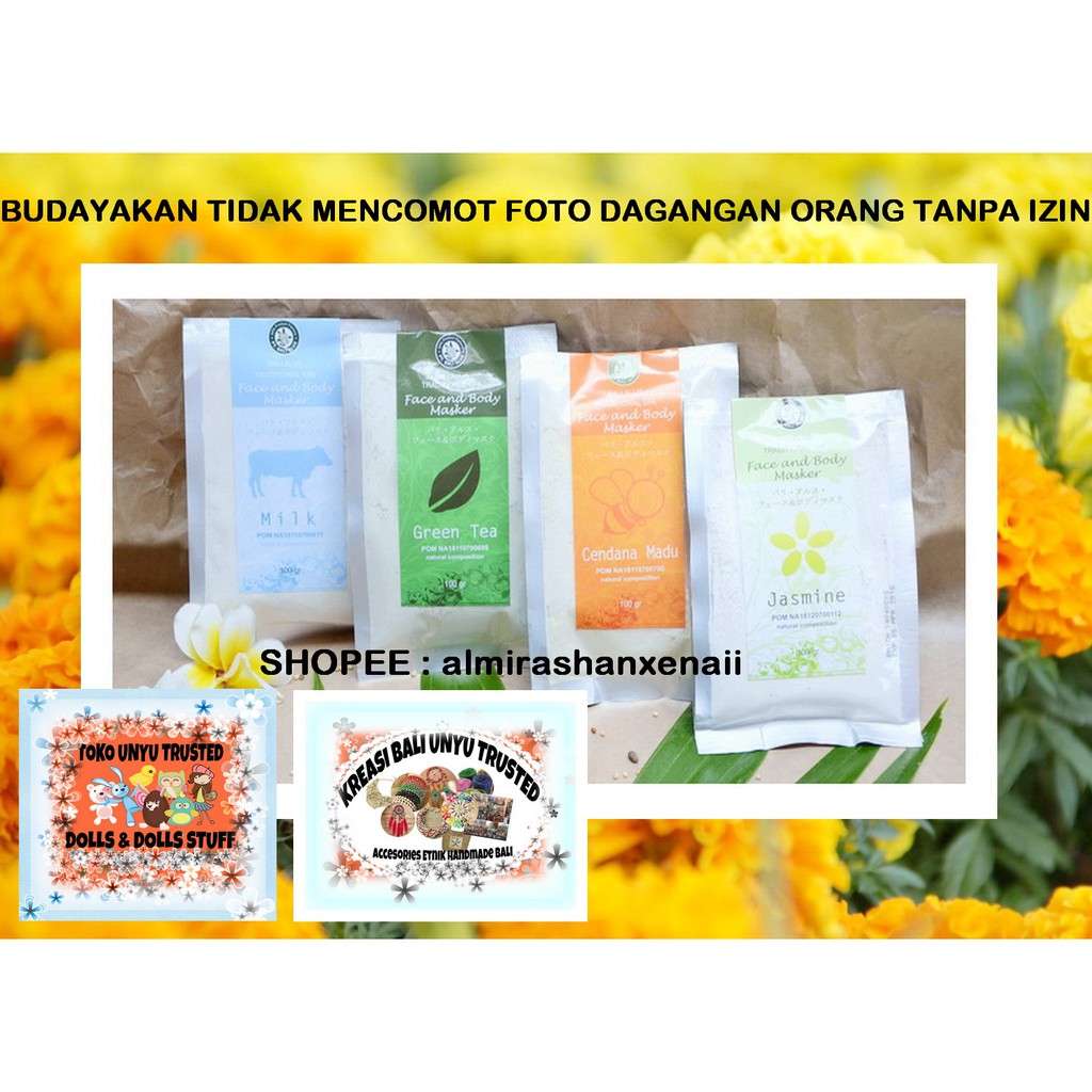 Jual Bali Alus Face & Body Mask/Masker Wajah & Badan ORIGINAL 100 Gr