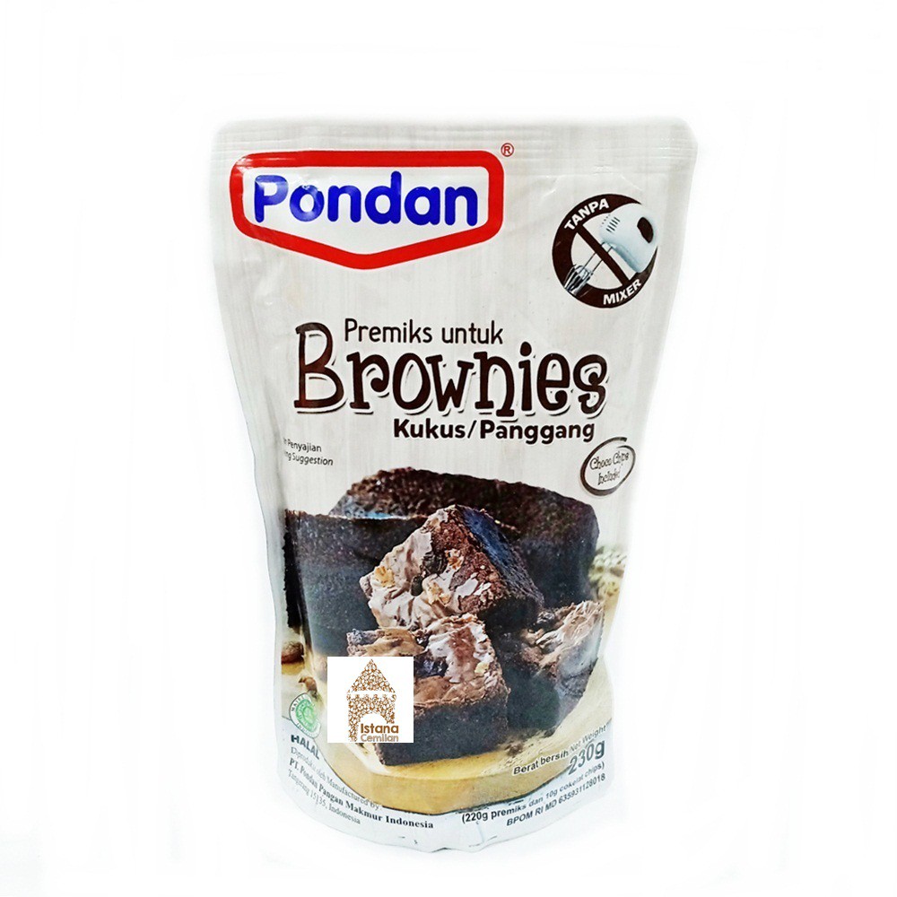 Jual Pondan Premiks Brownies Kukus / Panggang Instan 230 Gram Shopee