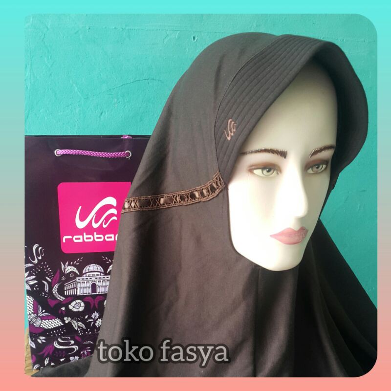 Jual Kerudung Rabbani Model Inova Warna Coklat Ukuran M | Shopee Indonesia