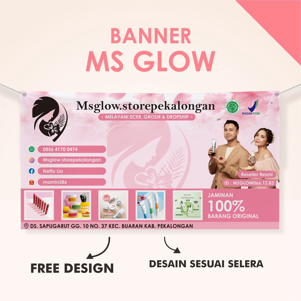 Jual [ PROMO ]BANNER SPANDUK MS GLOW MMT MS GLOW SPANDUK TOKO