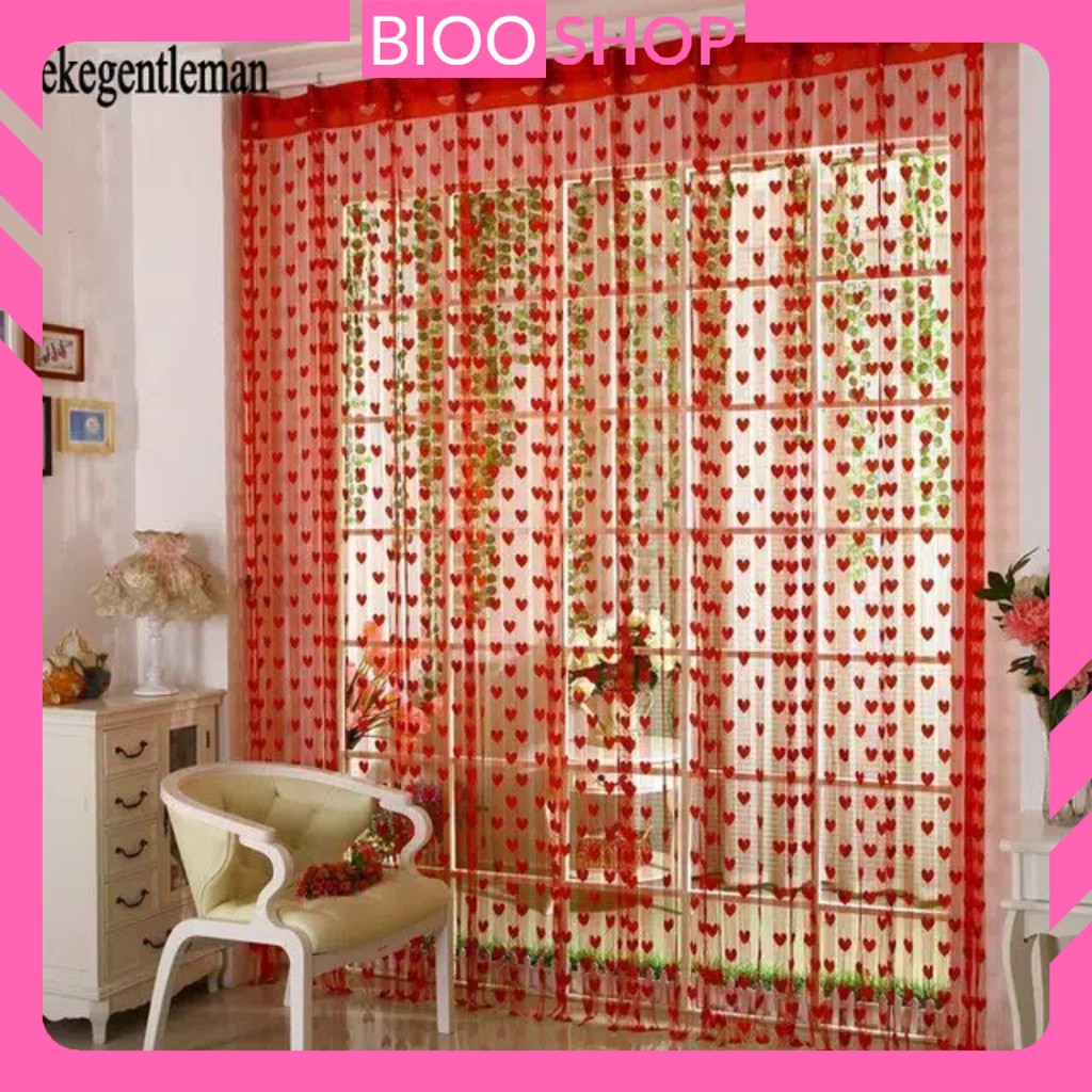 TIRAI BENANG MOTIF LOVE / MODEL HATI TERMURAH KOREAN/ TIRAI PINTU