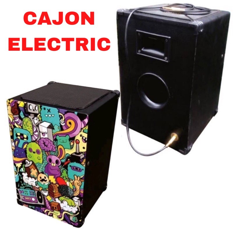 Electric Cajon Electric Drumbox With Desain Custom Shopee Indonesia