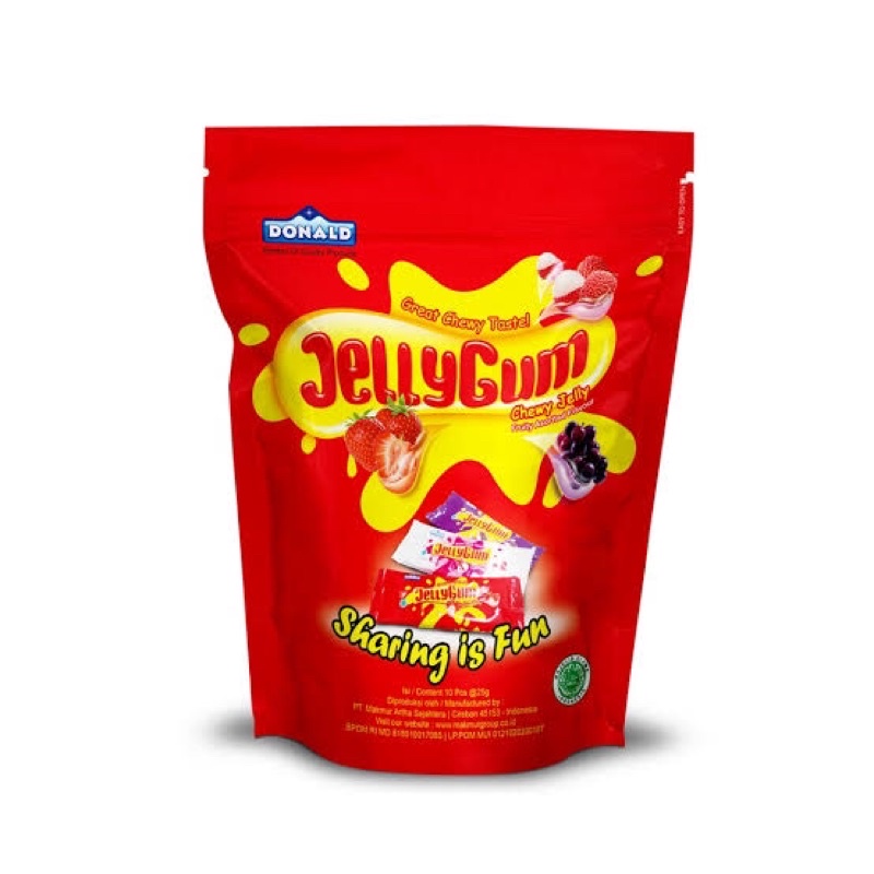Jual DONALD JELLY GUM POUCH 25 GRAM/JELLY GUM POUCH DONAL JELLY