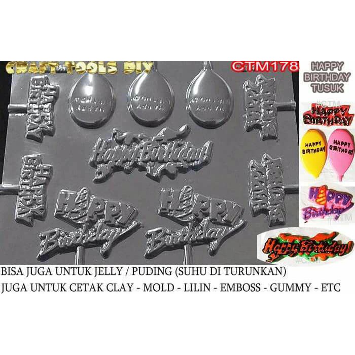 Jual Cetakan Coklat Ucapan Ctm Happy Birthday Ctm 178 | Shopee Indonesia
