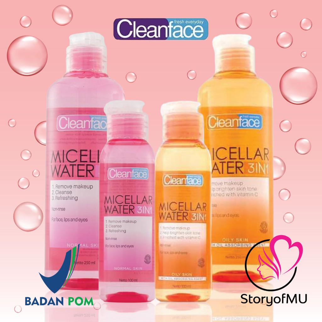 Jual CLEANFACE Purbasari Clean Face Micellar Water 3in1 Normal Oily