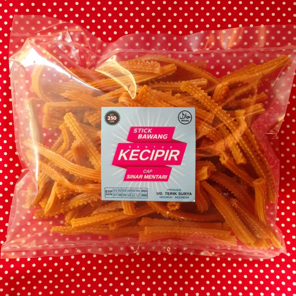 STICK KERUPUK BAWANG Bentuk KECIPIR Stik Krupuk Mentah Enak Gurih