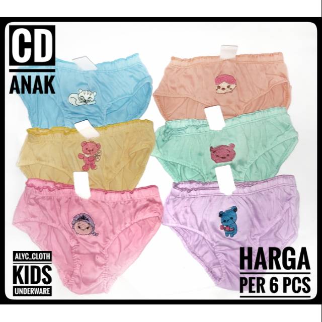 Celana dalam anak perempuan/harga per 6 pcs Shopee Indonesia