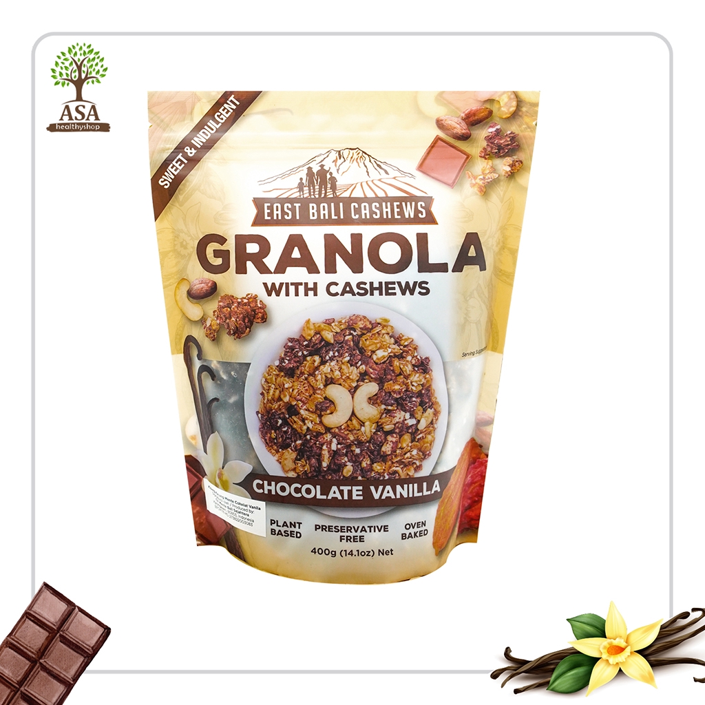 Jual East Bali Cashews Granola Chocolate Vanilla Indonesia