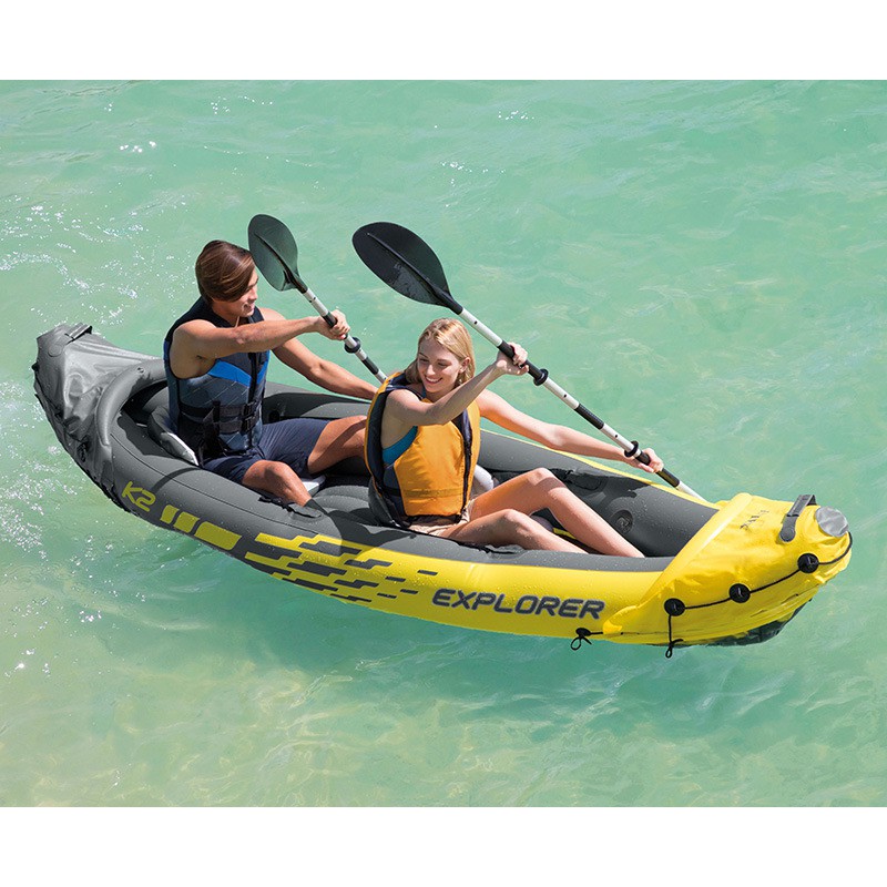 Jual Perahu Karet Intex Explorer K2 Kayak Set With Paddles & Pump Promo | Shopee Indonesia