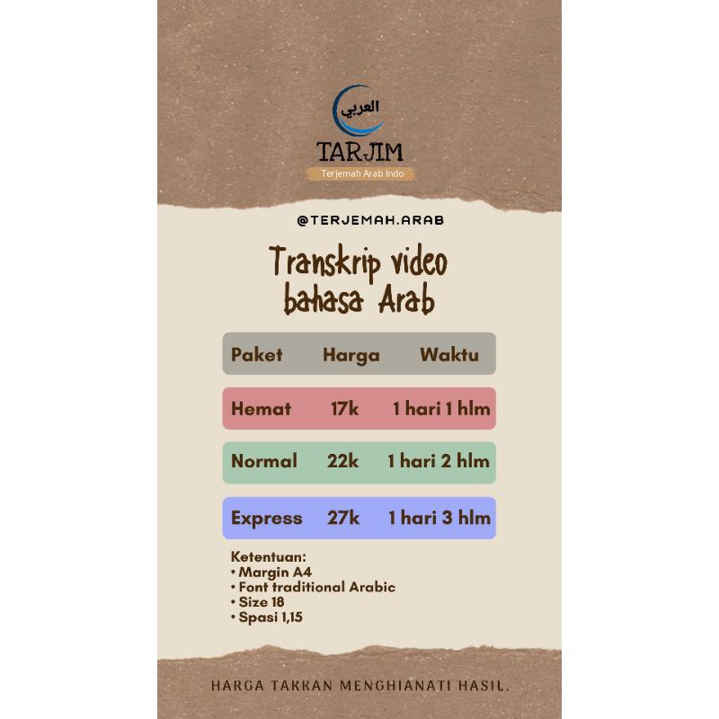 Jual Jasa Penerjemah Bahasa Arab Indonesia|Shopee Indonesia