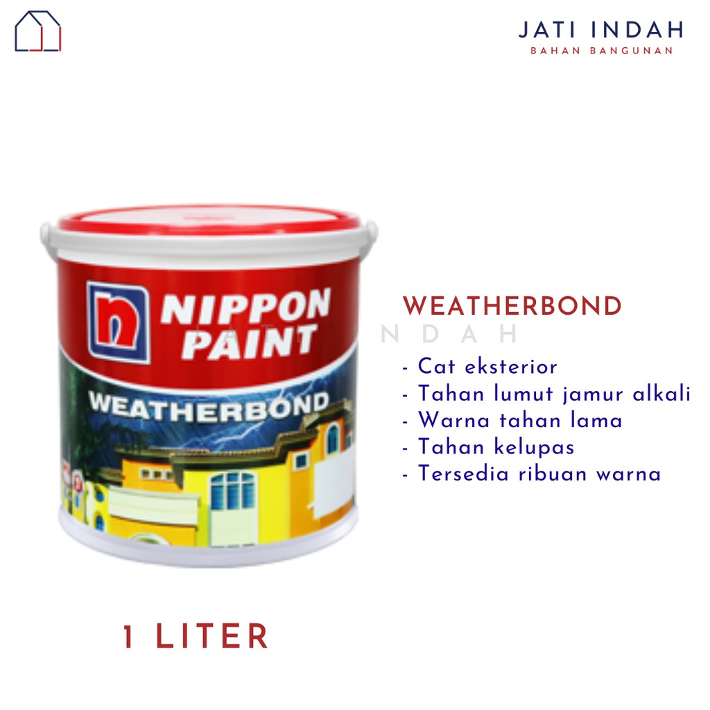 Jual Nippon Paint WEATHERBOND 1 Liter Cat Tembok Exterior Premium / Cat