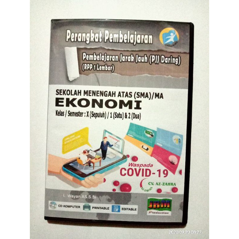 cd rpp 1 lembar (pjj) mata pelajaran ekonomi kls X semester 1-2 | Shopee  Indonesia